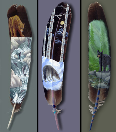 Painted Feathers by Julie Thompson