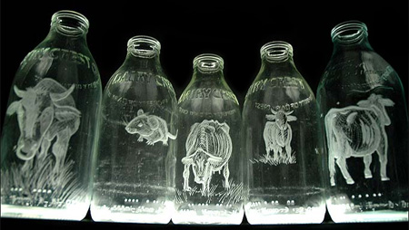 Beautiful Milk Bottle Engravings 2