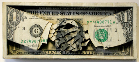 Laser Cut Dollar Art