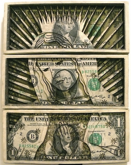 Laser Cut Money Art by Scott Campbell