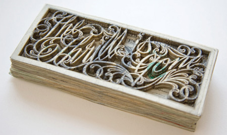 Laser Etched Money Art by Scott Campbell