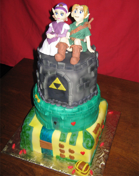 Fun wedding cake design inspired by the original Legend Of Zelda link 