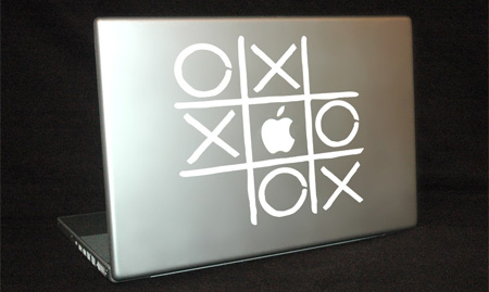 Tic Tac Toe MacBook Sticker