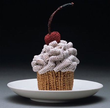 Knitted Mini Cupcake