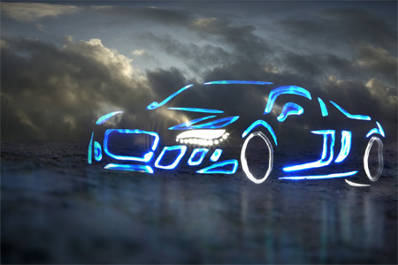 Audi R8 Light Graffiti