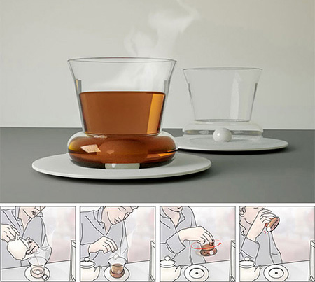 Stirring Tea Glass