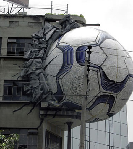 Nike Ball Building Advertisement