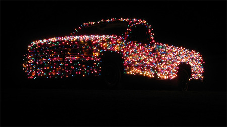 Christmas Themed Lights Truck