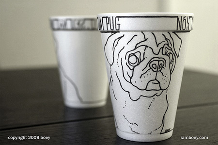 Foam Coffee Cup Drawings