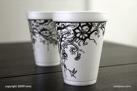 Styrofoam Coffee Cup Drawings