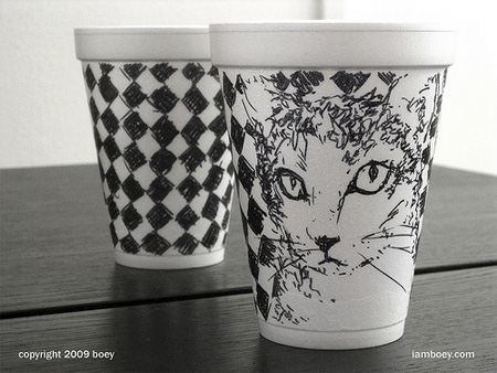 Foam Coffee Cup Art