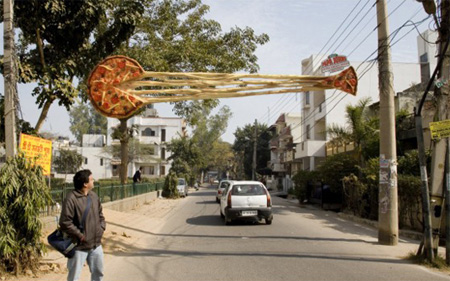 Cheesy Pizza Outdoor Ad