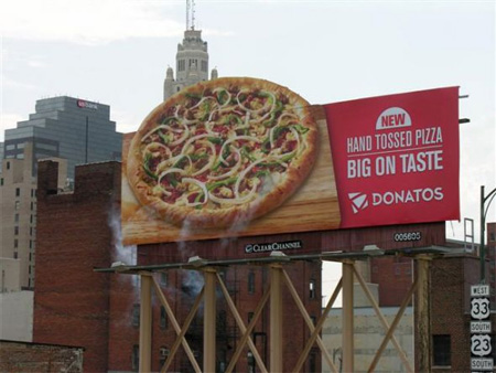 Steaming Pizza Billboard