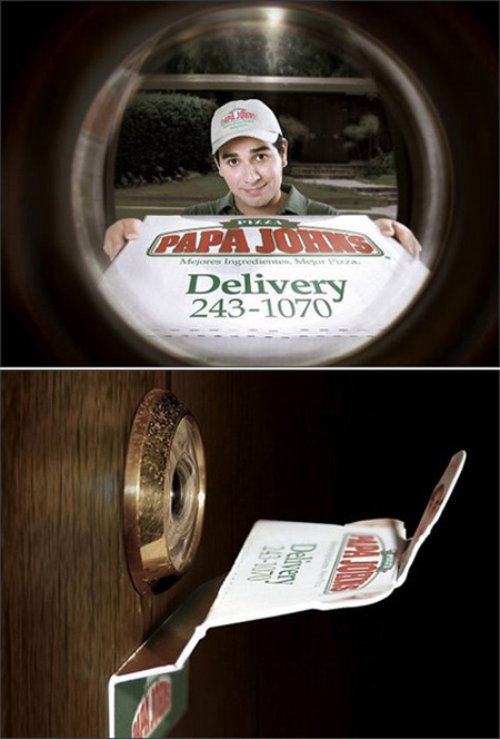 Pizza Peephole Advertisement