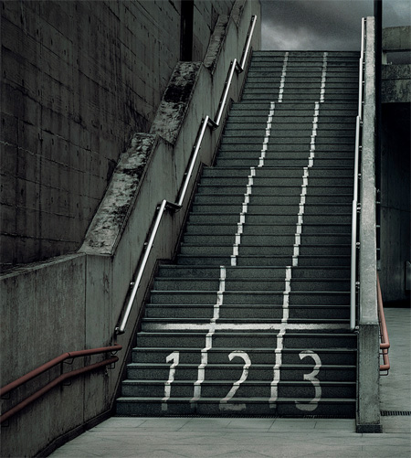 Creative Advertising on Stairs Seen On www.coolpicturegallery.net