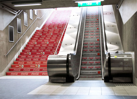 Coca Cola Stairs Advertisement