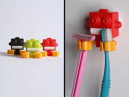 Robot Toothbrush Holder