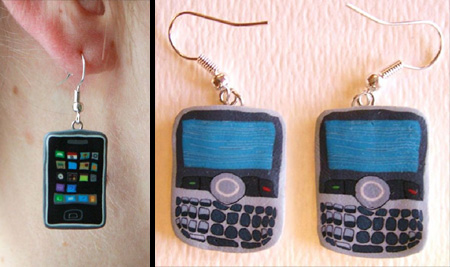 Cell Phone Earrings