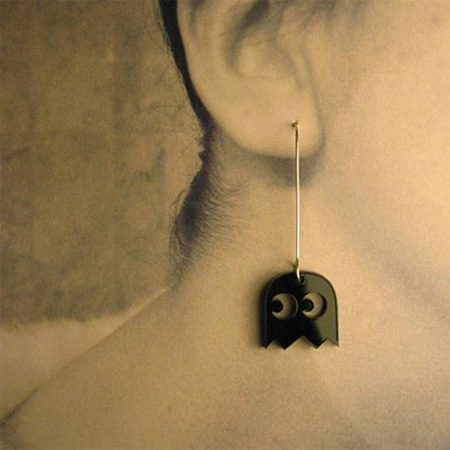 Pac-Man Ghost Earrings