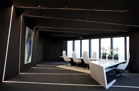 Office Design Interior on The Emphasis Was On Dark Tones  Grey Walls And Roof Were Combined With