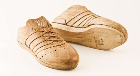 Wooden Sneakers by Paul Coudamy