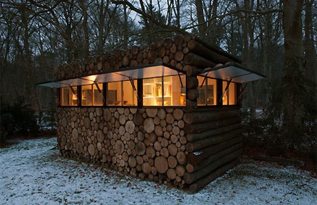 Office Built from Logs