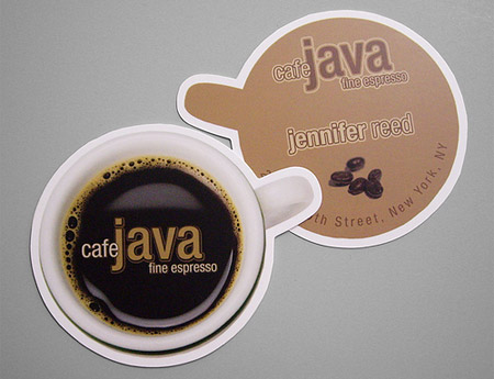 Cafe Tarjeta de visita de Java