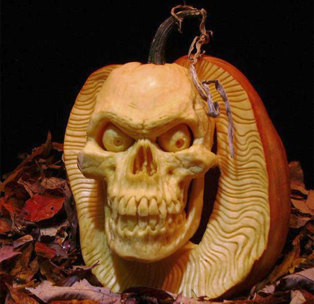 Halloween Pumpkin Sculpture