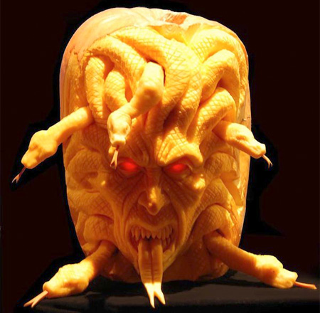 Cool Pumpkin Sculpture