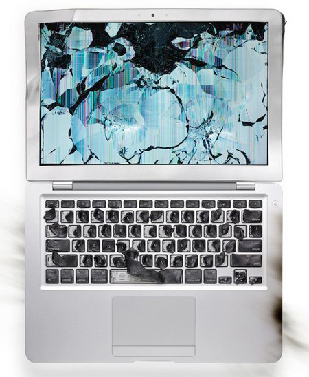 Destroyed MacBook