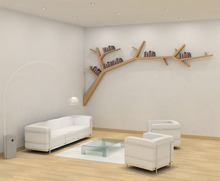 Tree branch inspired design consists of an oak veneer on a hollow 