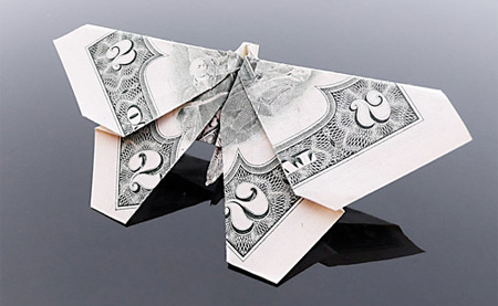 Dollar Bill Butterfly