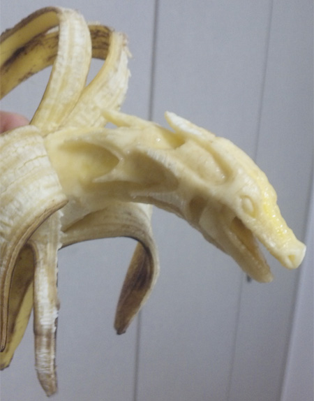 Scary Banana Carving