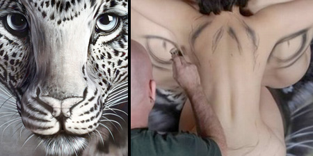 Animals Painted on Human Bodies