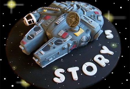 Millennium Falcon Cake