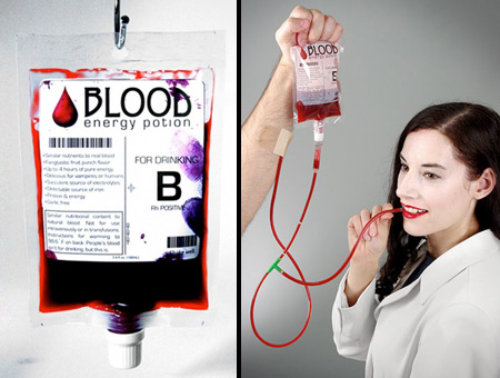 Blood Bag Energy Drink