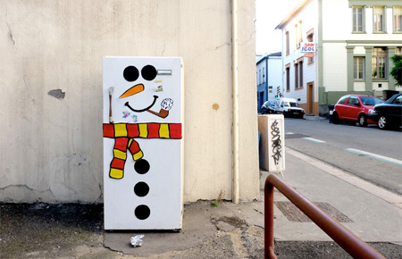 Snowman Street Art