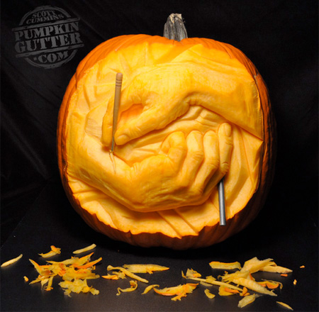Carving Hands Pumpkin