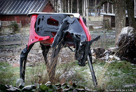 Cow Made from Car Parts