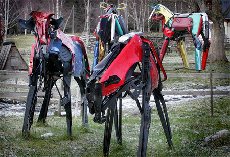 Cows Made from Car Parts