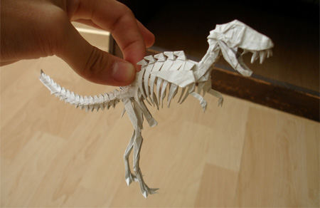 Tyrannosaurus Rex Skeleton Origami