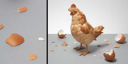 Chicken Made of Eggshells