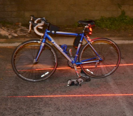 Laser Projected Bike Lane