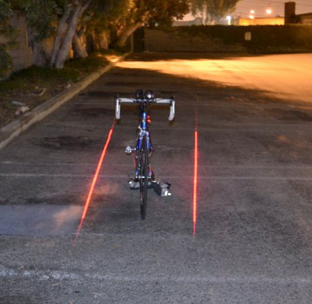 Laser Projected Bicycle Lane