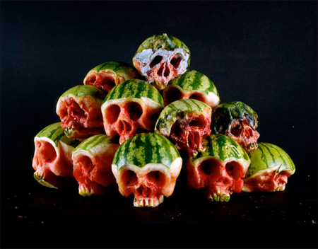 Food Skulls by Dimitri Tsykalov