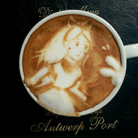 Alice in Wonderland Coffee Art