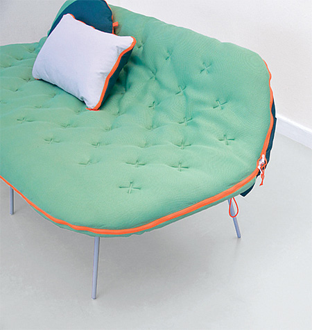 Sleeping Bag Couch by Stephanie Hornig
