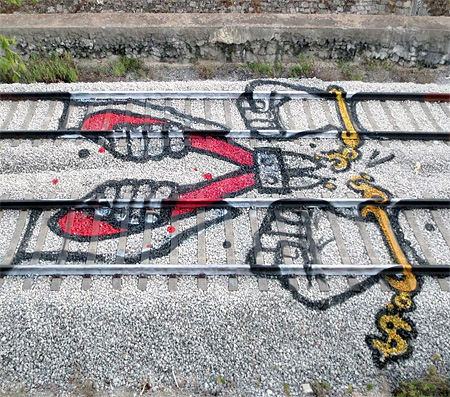 Railroad Tracks Graffiti