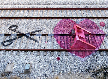 Railroad Tracks Street Art
