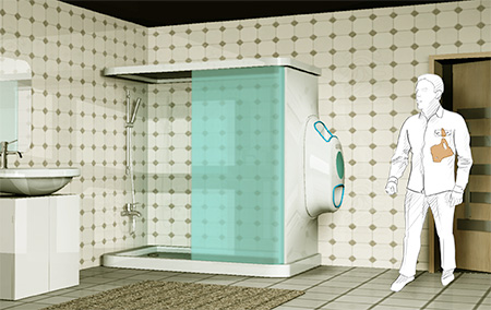 Washing Machine Shower Cabinet